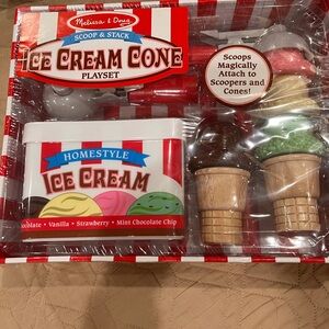 Melissa & Doug Scoop & Stack Ice Cream Cone Set